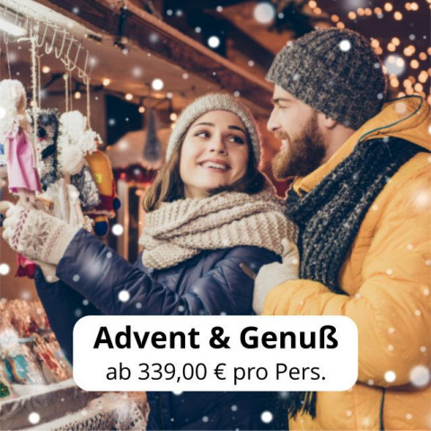 Advent und Genuss 2026 quadratisches Bild