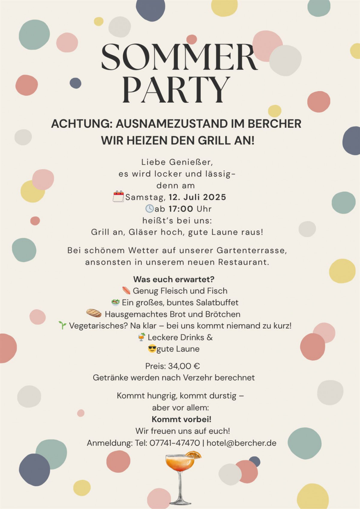 Sommerparty im Bercher