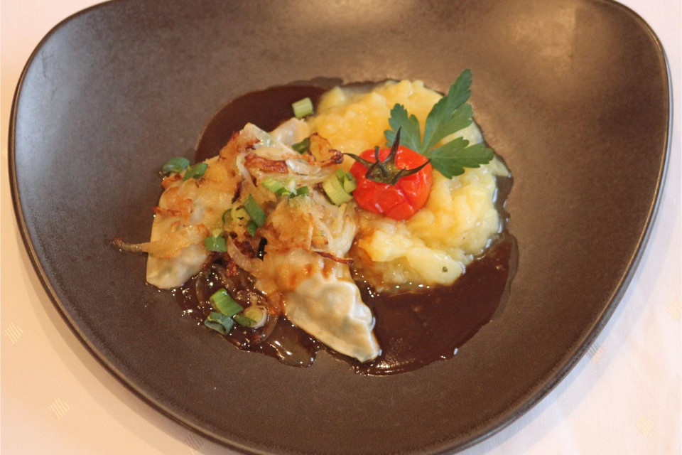 Maultäschle auf Kartoffelsalat