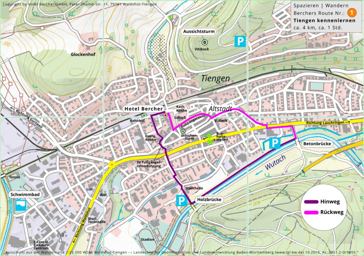 Wanderroute 1 Tiengen kennenlernen