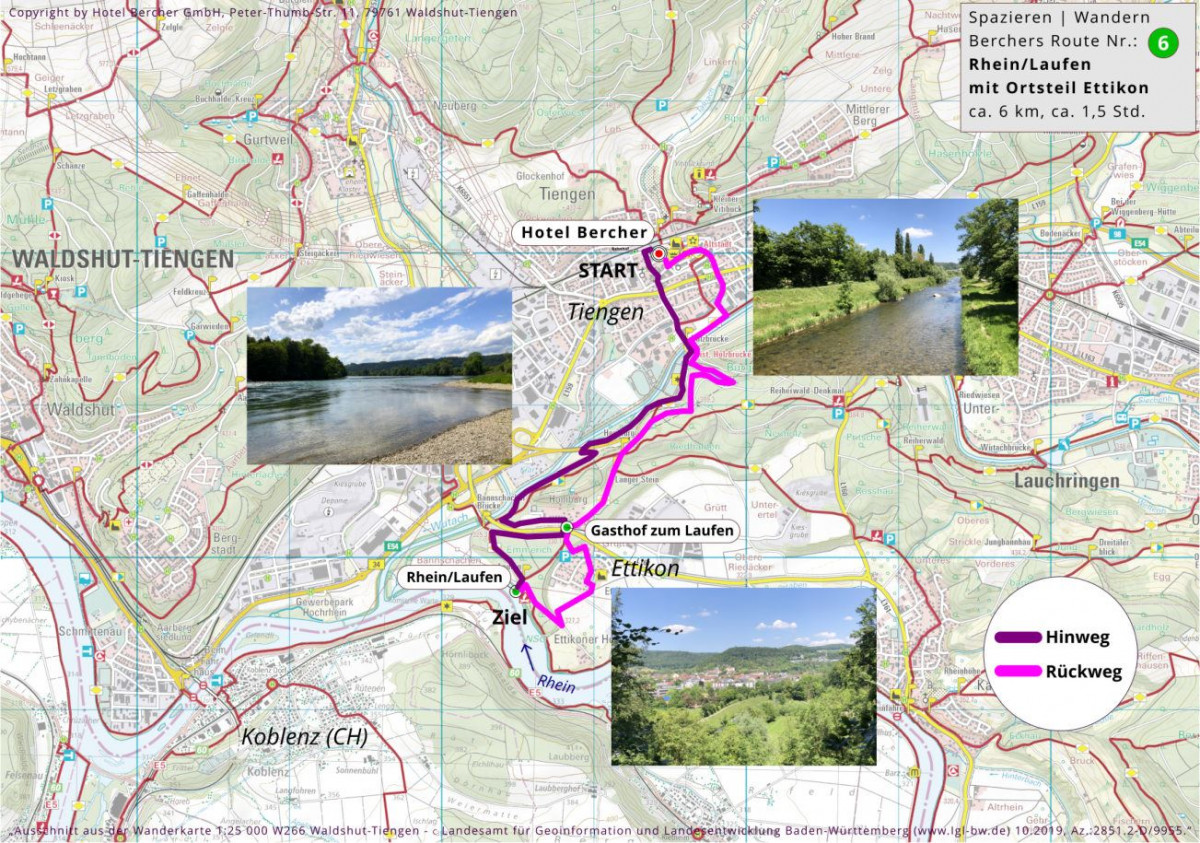 Wanderroute 6 zum Rhein